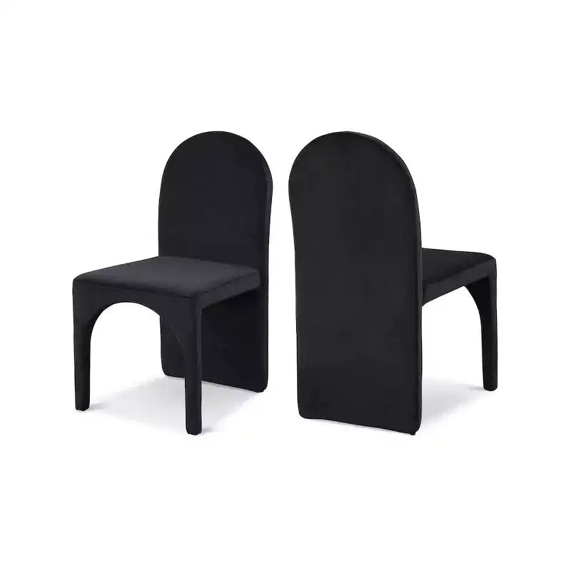 Meridian Furniture,Summer Velvet Dining Side Chair, Set of 2