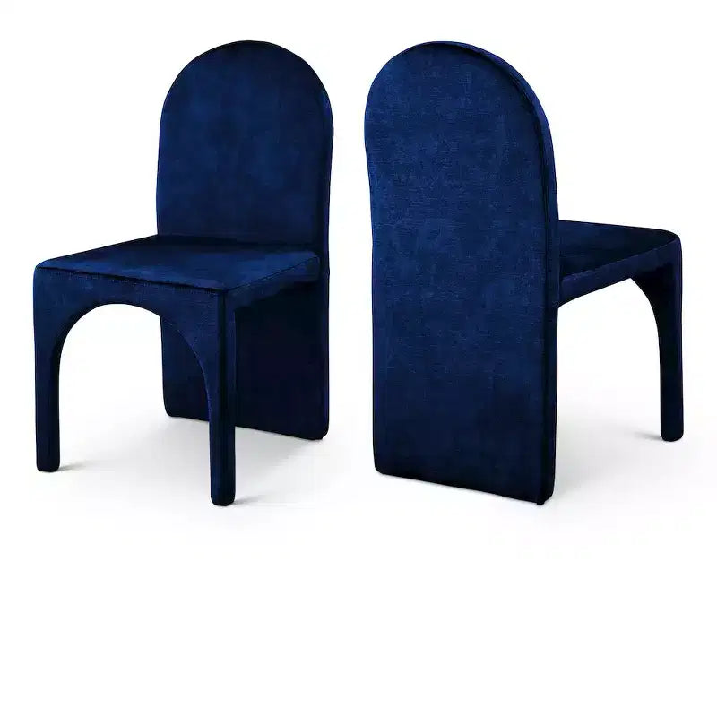 Meridian Furniture, Chaises de salle à manger Summer Velvet, lot de 2
