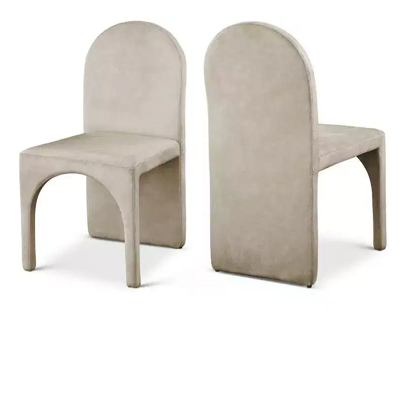 Meridian Furniture, Chaises de salle à manger Summer Velvet, lot de 2