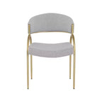 Meridian Furniture, Chaises de salle à manger en tissu texturé lin Privet, lot de 2
