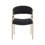 Meridian Furniture, Chaises de salle à manger en tissu texturé lin Privet, lot de 2