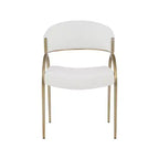 Meridian Furniture, Chaises de salle à manger en tissu texturé lin Privet, lot de 2