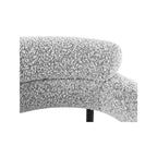 Meridian Furniture, Chaise de salle à manger Blake en tissu bouclette gris, lot de 2