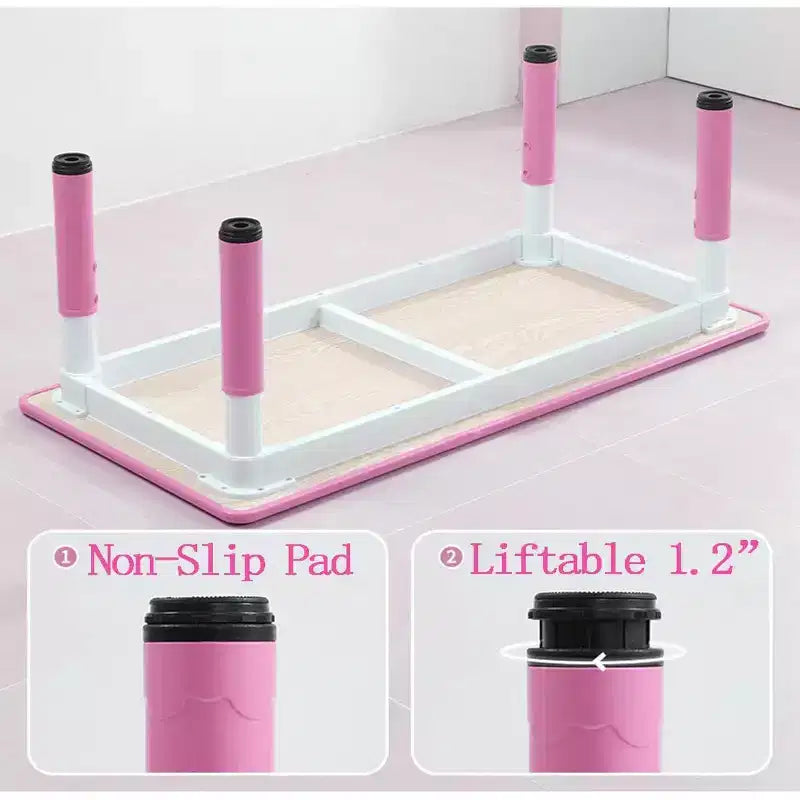 Ensemble de 47 tables et 6 chaises réglables en hauteur pour tout-petits avec pieds de table antidérapants et plateau de table graffitis pour organisateur