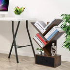Bibliothèque moderne à 4 étagères, en forme d'arbre, meuble de rangement en bois, pour livres/CD/films, pour bureau à domicile, salon, chambre à coucher