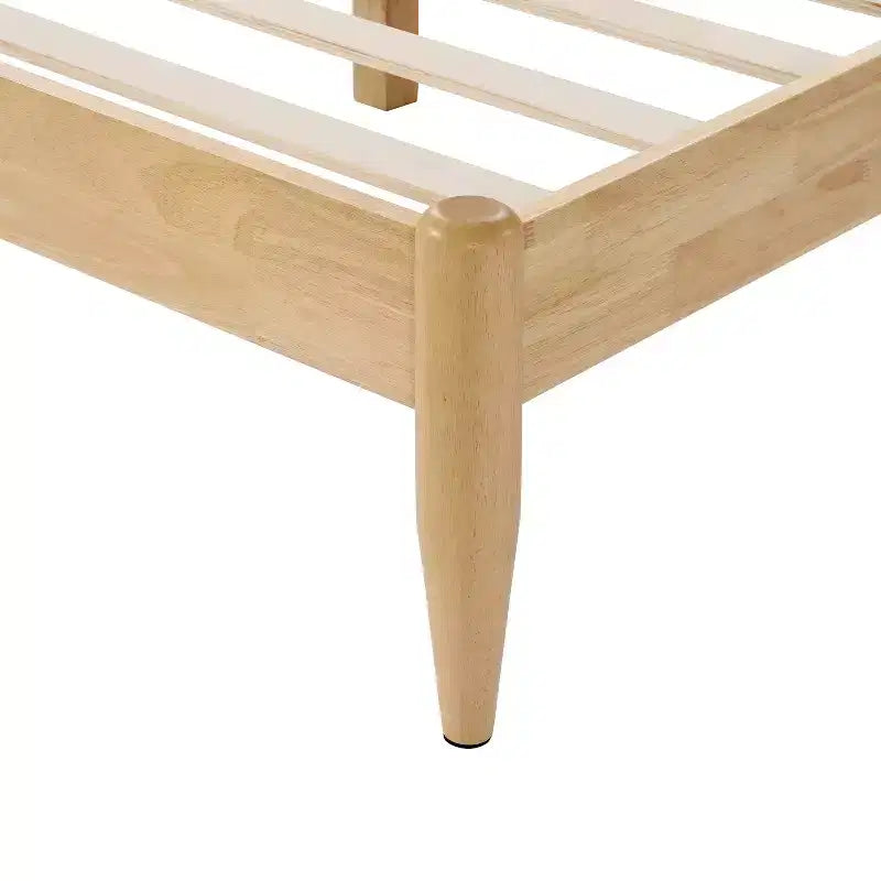 Lit Christopher Knight Home Groth moderne en bois d'hévéa et tissu polaire