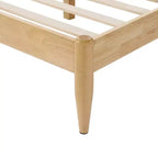 Lit Christopher Knight Home Groth moderne en bois d'hévéa et tissu polaire