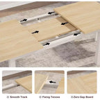 Table de salle à manger CuisinSmart, grande table de salle à manger extensible de 160 cm, table de cuisine (Table seule)