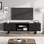 Industrial TV Stand for 80, Modern Entertainment Center with 2 Drawers, with Heavy Duty Leg and Open Storage, for Living Room