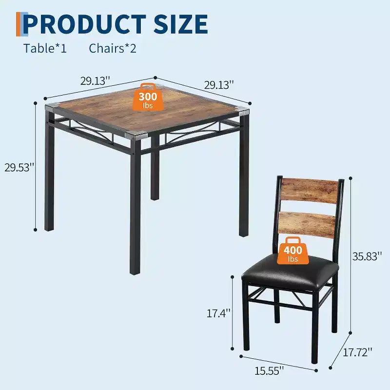 Ensemble table à manger CuisinSmart pour 4, ensemble table et chaises de salle à manger pour 4 avec chaises rembourrées, ensemble table de cuisine et 4 chaises avec protection d'angle