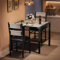 CuisinSmart Dining Table Set for 4, Dining Room Table Set for 4 with Upholstered Chairs, Kitchen Table Chairs Set of 4 with Corner Protector