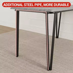 CuisinSmart - Table de salle à manger pour 4 personnes avec chaises rembourrées, petit ensemble table et chaises, ensemble de salle à manger pour 4 personnes, ensemble table à manger rectangulaire.