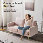 VINGLI Canapé 2 places moderne 56", petit canapé à assise profonde pour salon