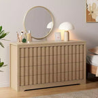 Commode CuisinSmart à 8 tiroirs, commodes modernes à rainures ondulées pour placard, organisateur de rangement pour salon, couloir
