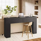 Table console en bois Lantine de 63 pouces avec 2 tiroirs cachés, table de canapé style ferme pour salon, couloir, entrée, hall, assemblage facile