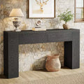 Table console en bois Lantine de 63 pouces avec 2 tiroirs cachés, table de canapé style ferme pour salon, couloir, entrée, hall, assemblage facile