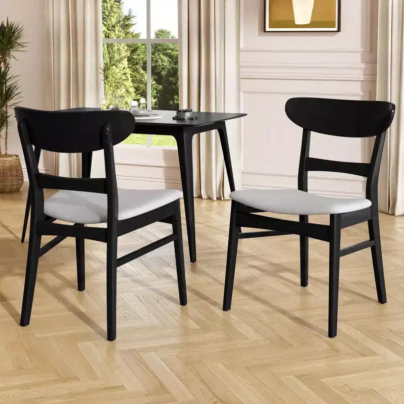 Okak Chaises de salle à manger modernes du milieu du siècle, lot de 2, rondes, rembourrées avec dossier incurvé et pieds en métal, chaises d'appoint en bouclé pour cuisine et salle à manger