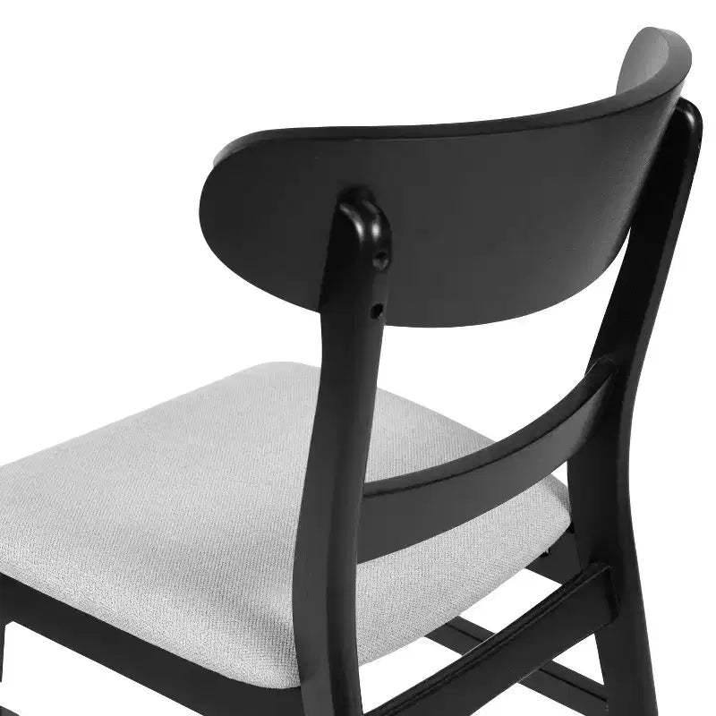 Okak Chaises de salle à manger modernes du milieu du siècle, lot de 2, rondes, rembourrées avec dossier incurvé et pieds en métal, chaises d'appoint en bouclé pour cuisine et salle à manger