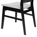 Okak Chaises de salle à manger modernes du milieu du siècle, lot de 2, rondes, rembourrées avec dossier incurvé et pieds en métal, chaises d'appoint en bouclé pour cuisine et salle à manger