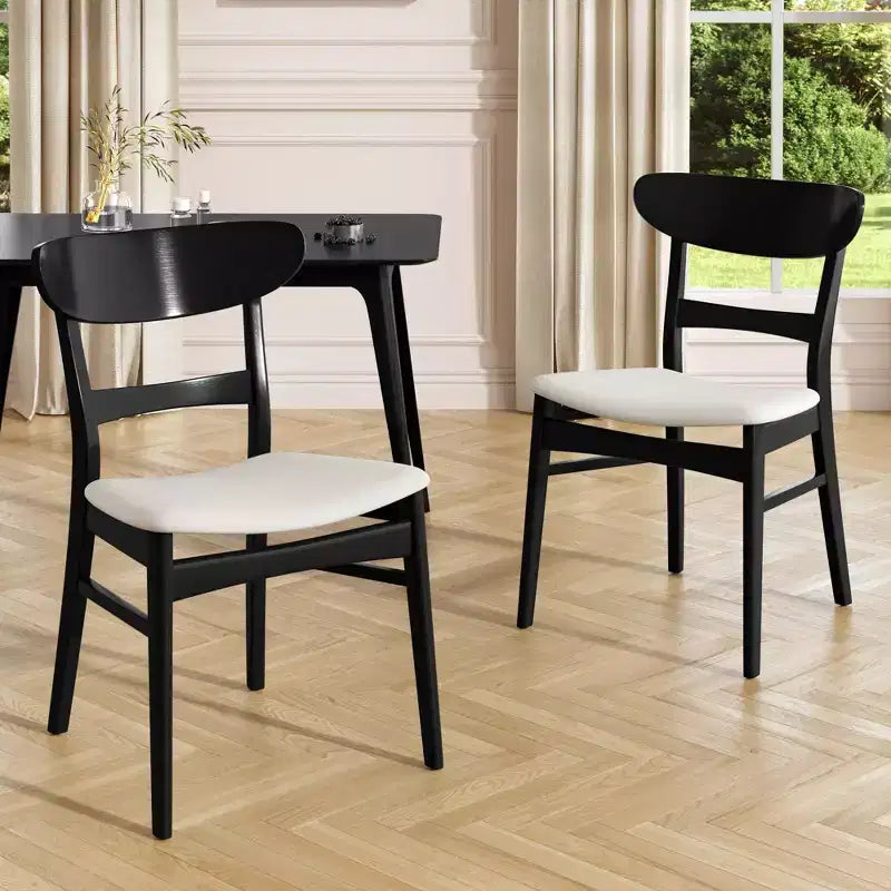 Okak Chaises de salle à manger modernes du milieu du siècle, lot de 2, rondes, rembourrées avec dossier incurvé et pieds en métal, chaises d'appoint en bouclé pour cuisine et salle à manger