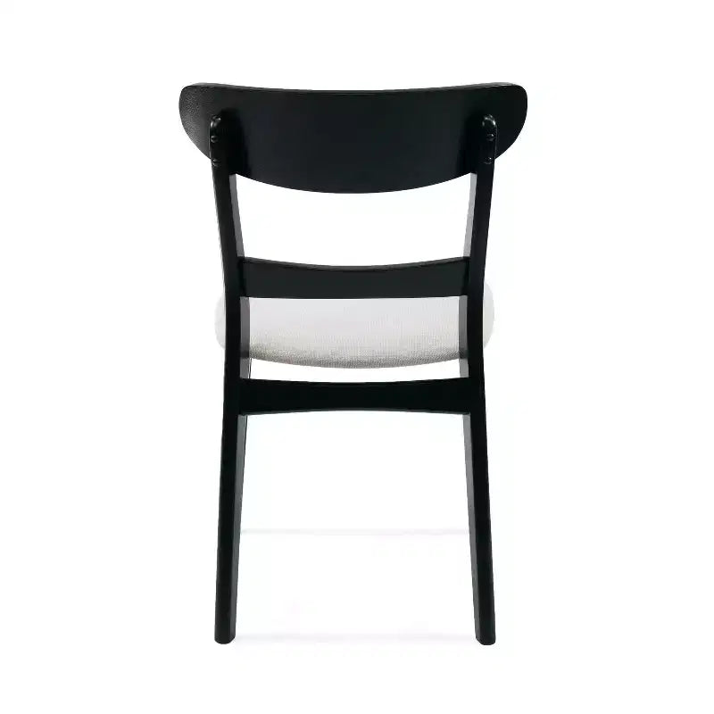 Okak Chaises de salle à manger modernes du milieu du siècle, lot de 2, rondes, rembourrées avec dossier incurvé et pieds en métal, chaises d'appoint en bouclé pour cuisine et salle à manger