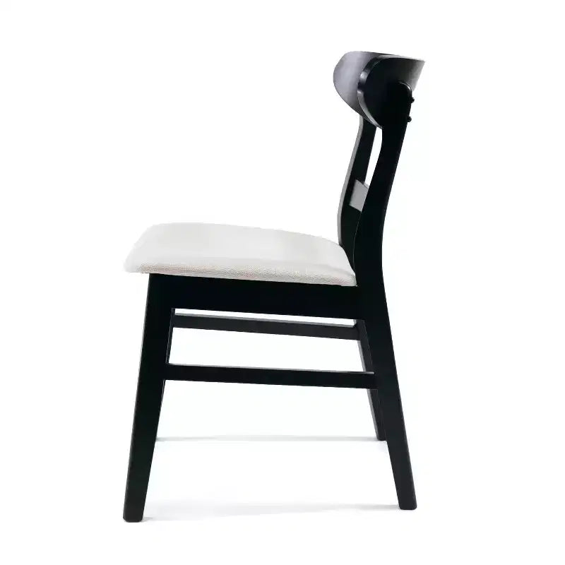 Okak Chaises de salle à manger modernes du milieu du siècle, lot de 2, rondes, rembourrées avec dossier incurvé et pieds en métal, chaises d'appoint en bouclé pour cuisine et salle à manger