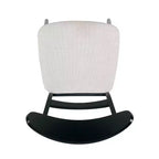 Okak Chaises de salle à manger modernes du milieu du siècle, lot de 2, rondes, rembourrées avec dossier incurvé et pieds en métal, chaises d'appoint en bouclé pour cuisine et salle à manger