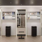 Support de rangement pour colorations capillaires, Organisateur mural réglable pour salon de coiffure, Noir