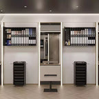 Support de rangement pour colorations capillaires, Organisateur mural réglable pour salon de coiffure, Noir