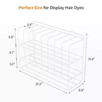 Support de rangement pour coloration capillaire, présentoir mural en métal à 2 niveaux pour tubes de teinture capillaire, blanc
