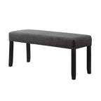 Banc de salle à manger en tissu Biony Roundhill Furniture avec garniture cloutée