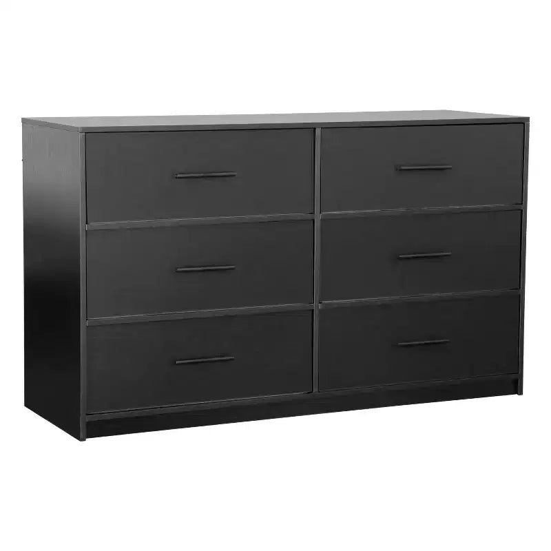 Commode Okak Modern à 5/6/8 tiroirs en tissu avec plateau en bois résistant à l'eau pour exposition, parfaite pour l'organisation dans les petites pièces