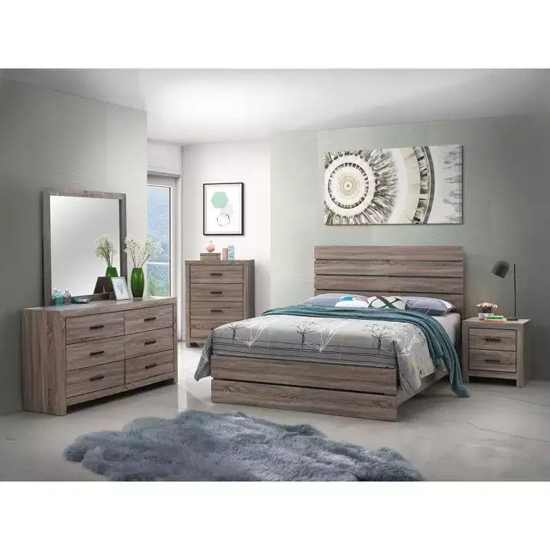 Commode 4 tiroirs Okak, 81 cm de large, style côtier, avec tiroirs à glissement facile, surface optimisée pour la décoration, organisateur de chambre polyvalent