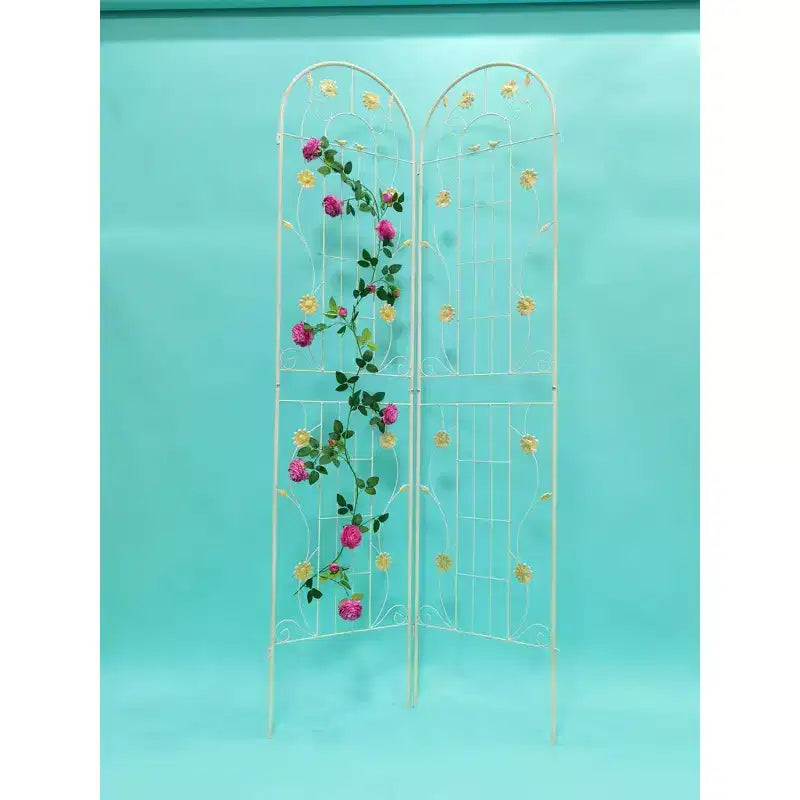 MAYEERTY Lot de 2 treillis de jardin en métal antirouille verts de 220 x 50 cm pour plantes grimpantes