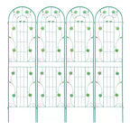 MAYEERTY Lot de 2 treillis de jardin en métal antirouille verts de 220 x 50 cm pour plantes grimpantes