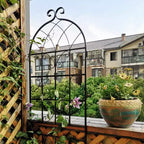 MAYEERTY Lot de 2 treillis de jardin en métal antirouille verts de 220 x 50 cm pour plantes grimpantes