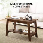 31,5 Table Basse Industrielle Moderne avec Rangement à 2 Niveaux MDF et Panneaux de Particules, Compacte et Durable, Montage Facile pour Appartements et Bureaux