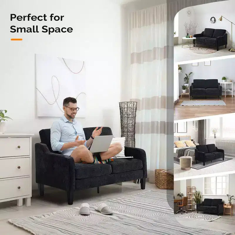 Karl Home | Canapé deux places à accoudoirs carrés de 53,5 pouces