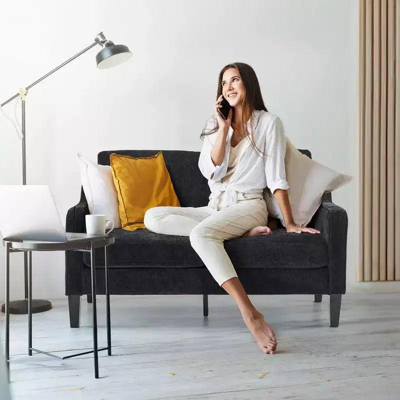 Karl Home | Canapé deux places à accoudoirs carrés de 53,5 pouces
