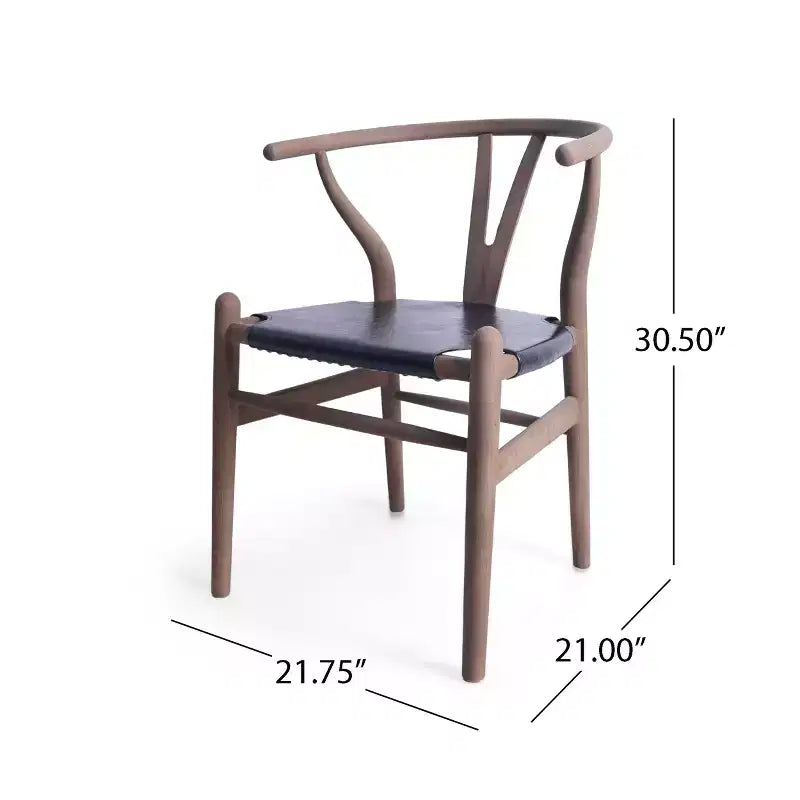Chaise de salle à manger Christopher Knight Home Gessford en similicuir rustique et bois de frêne