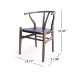 Chaise de salle à manger Christopher Knight Home Gessford en similicuir rustique et bois de frêne