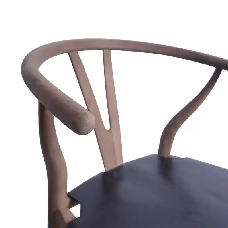 Chaise de salle à manger Christopher Knight Home Gessford en similicuir rustique et bois de frêne