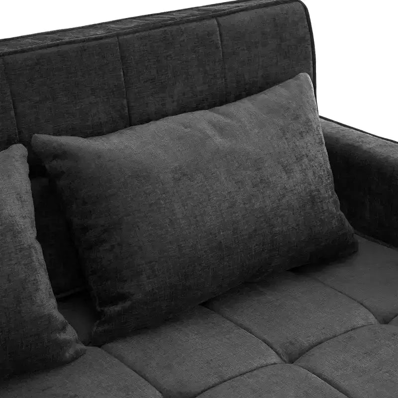 Canapé deux places confortable en chenille Merax avec lit gigogne