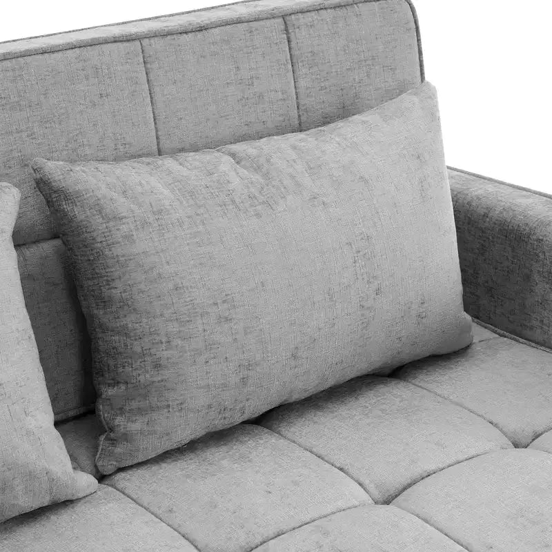 Canapé deux places confortable en chenille Merax avec lit gigogne