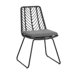 MAYEERTY Lot de 2 Chaises Avec 2 Coussins Gris Assise Confortable pour Salon Salle à Manger