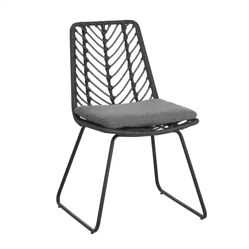 MAYEERTY Lot de 2 Chaises Avec 2 Coussins Gris Assise Confortable pour Salon Salle à Manger