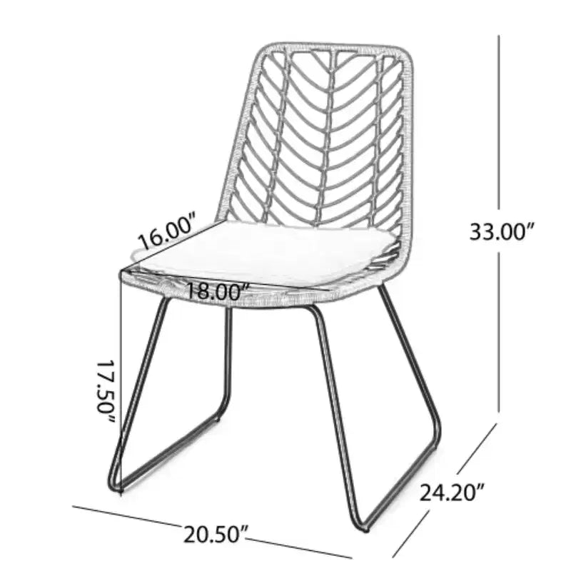 MAYEERTY Lot de 2 Chaises Avec 2 Coussins Gris Assise Confortable pour Salon Salle à Manger