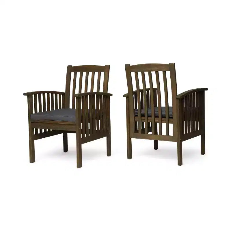 MAYEERTY Lot de 2 chaises de salle à manger avec 2 coussins souples confortables pour la salle à manger et les repas en famille