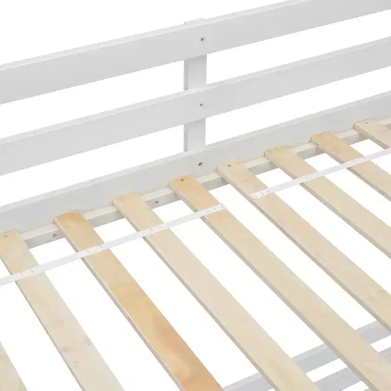 Lit superposé Whisen double sur plein avec toboggan et escalier de rangement
