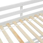 Lit superposé Whisen double sur plein avec toboggan et escalier de rangement